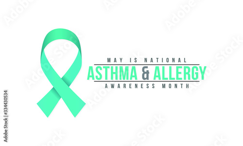 Vector illustration on the theme of Asthma and Allergy awareness month of May.