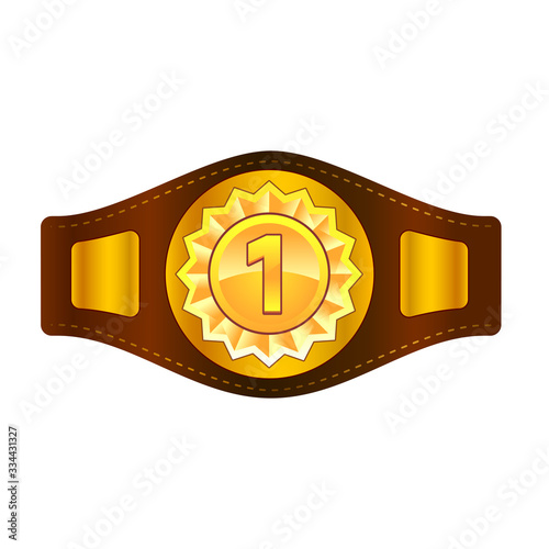 Champion belt box award sport icon flat web sign symbol logo label