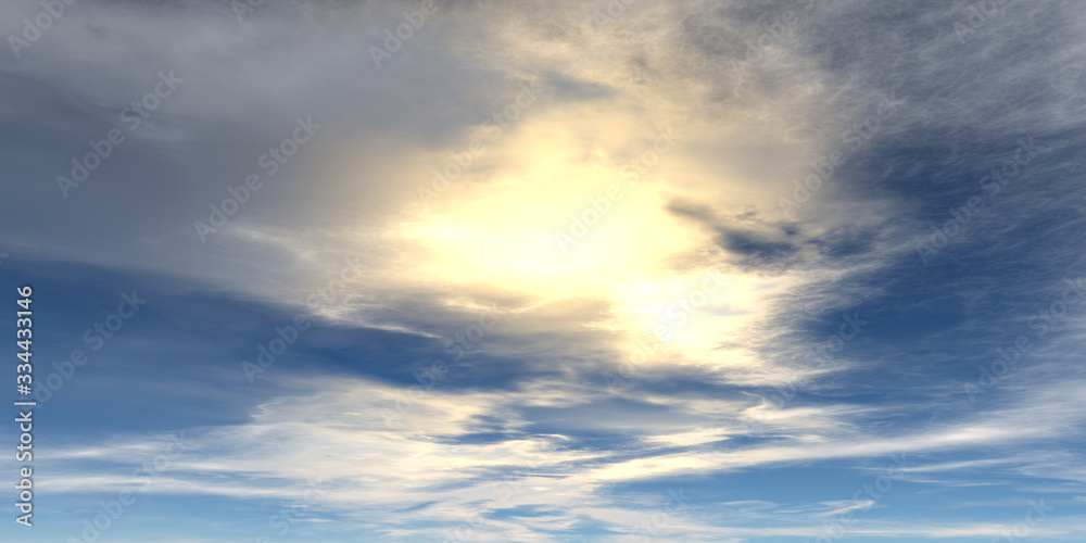 Obraz premium The sky and the sun. 3D rendering