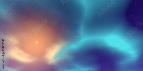 Wallpaper Mural The sky and the sun. 3D rendering Torontodigital.ca