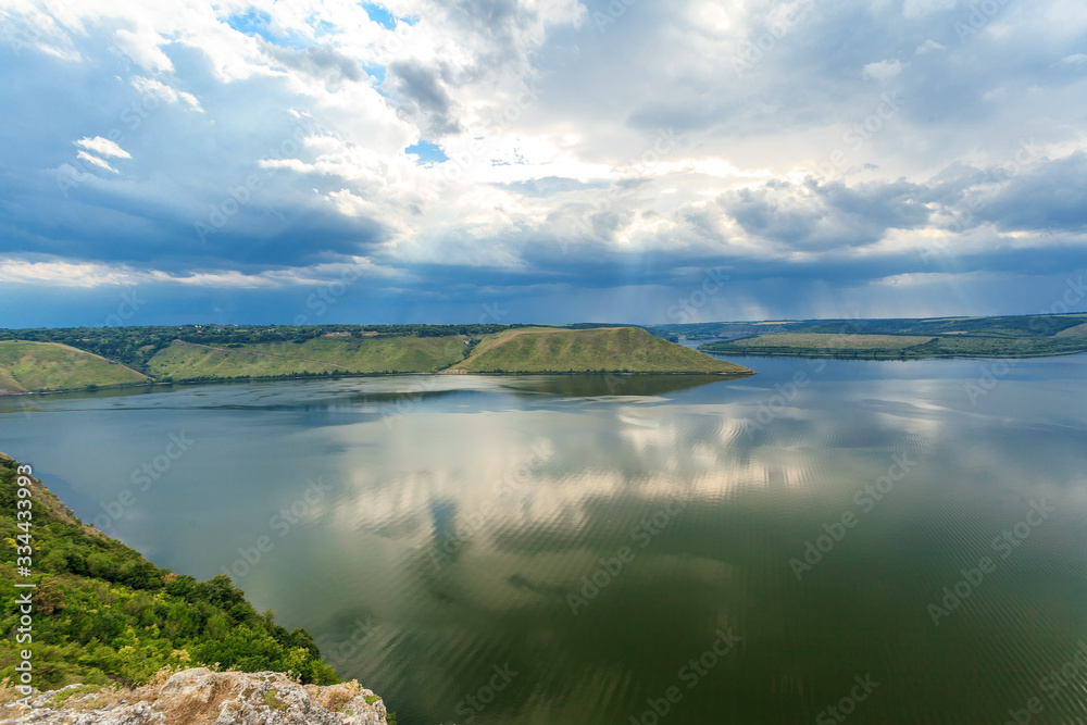 Fototapeta premium High riverbank of river Dnister