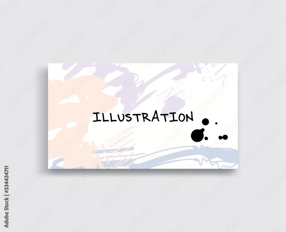 Artistic creative universal cards. Hand Drawn textures.