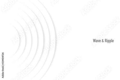 Vector illustration of radio wave and ripple