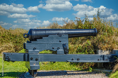 An old cannon in a fort in Halifax, Nova Scotia