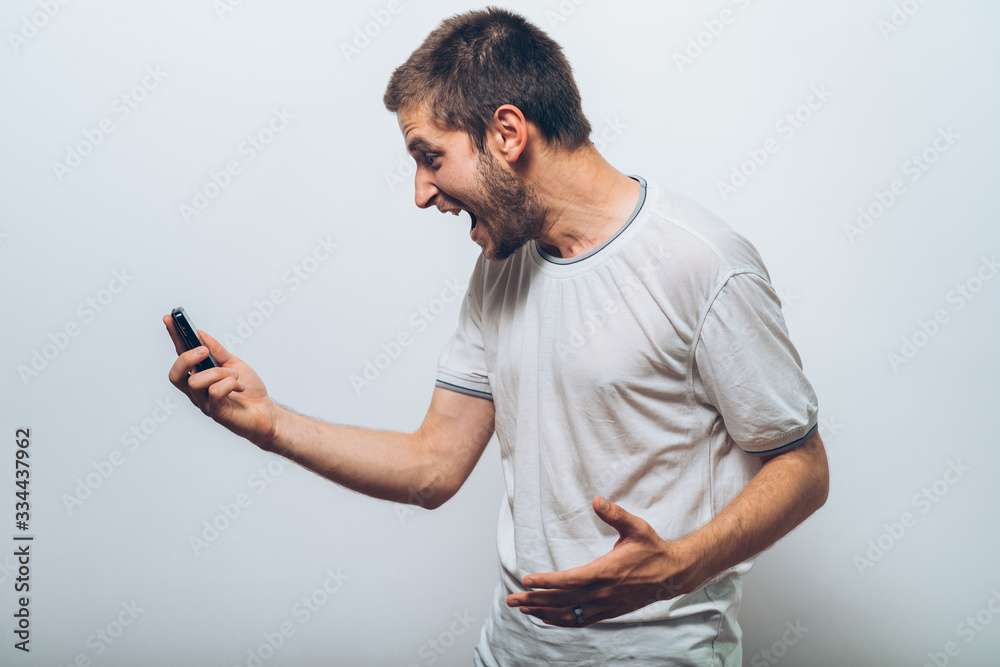 A man with a smartphone A man with a smartphone