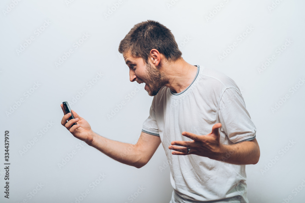 A man with a smartphone A man with a smartphone