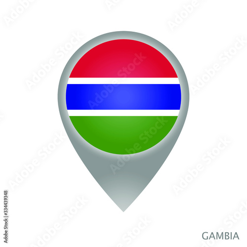 Free Download Map pointer with flag of Gambia. Colorful pointer icon for map. Vector Illustration. - GFXLoad