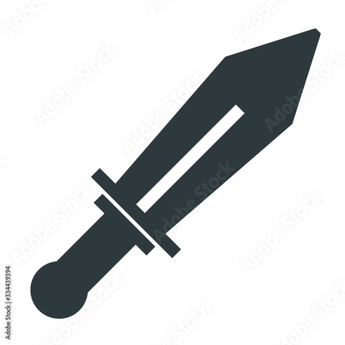 sword black icon on white background