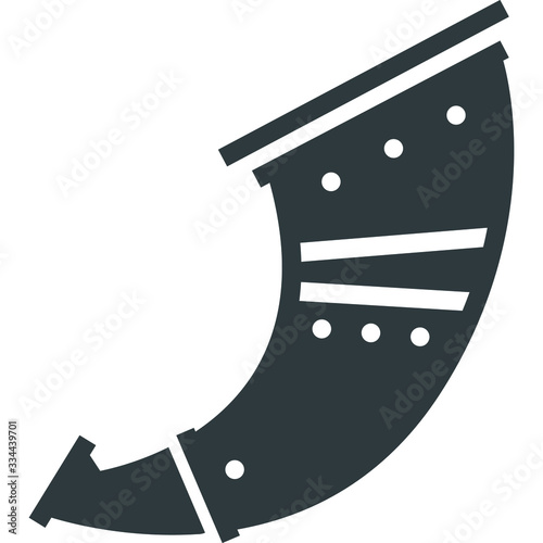  horn for wine black icon on white background