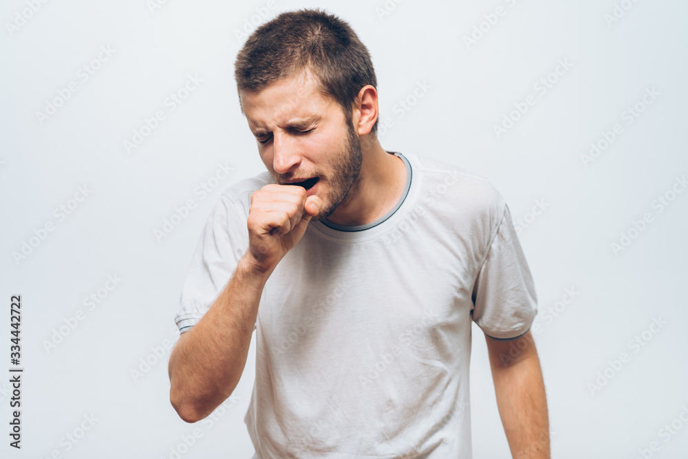 man coughing man coughing