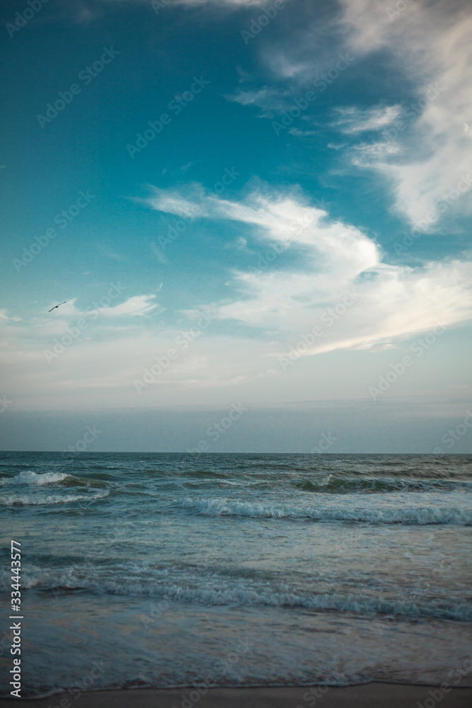 Beautiful sky and blue sea