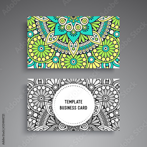 Business Card. Vintage decorative elements