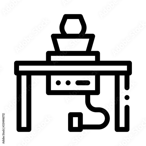 electric pottery wheel icon vector. electric pottery wheel sign. isolated contour symbol illustration