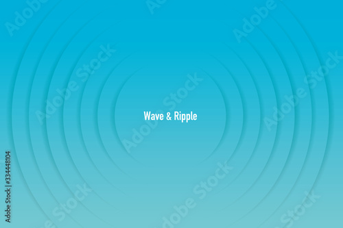 Fototapeta Naklejka Na Ścianę i Meble -  Vector illustration of radio wave and ripple(water)