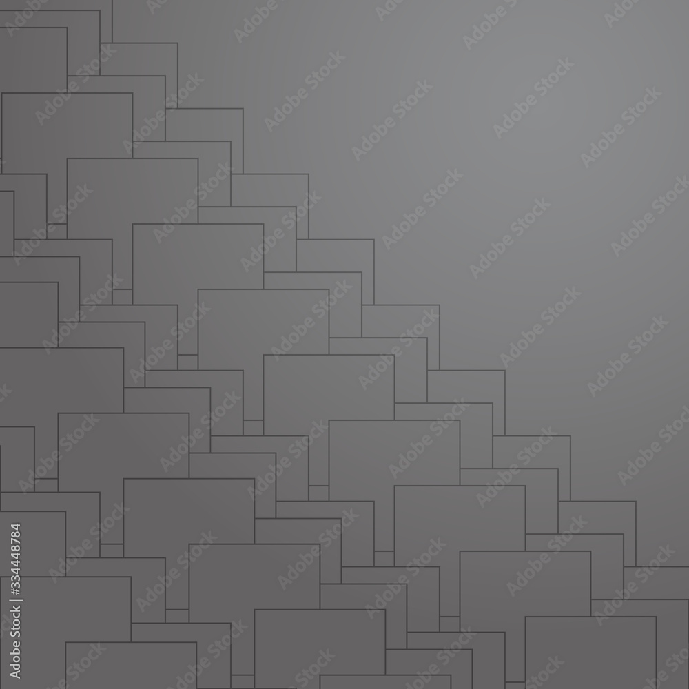 Geometric pattern on gray background, space for text, business concept. 