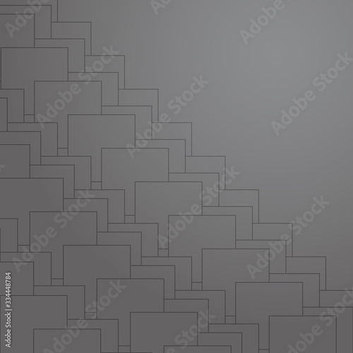 Geometric pattern on gray background, space for text, business concept. 