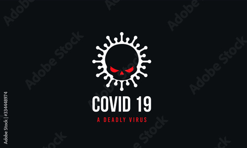 Covid 19 or coronavirus logo design