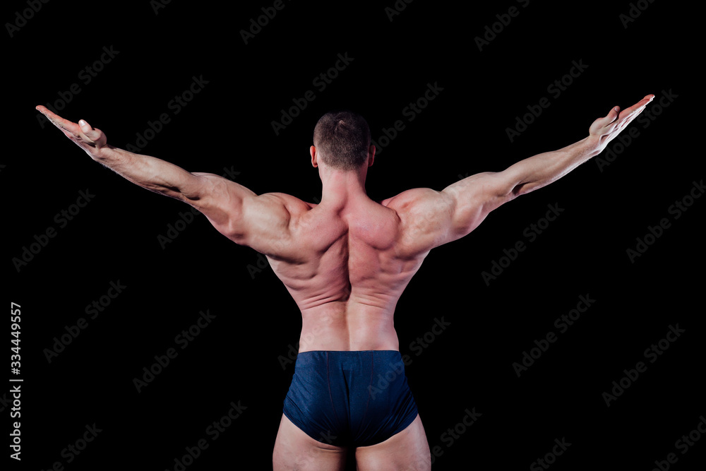 Fototapeta premium male man bodybuilder sportsmen muscular biceps fitness