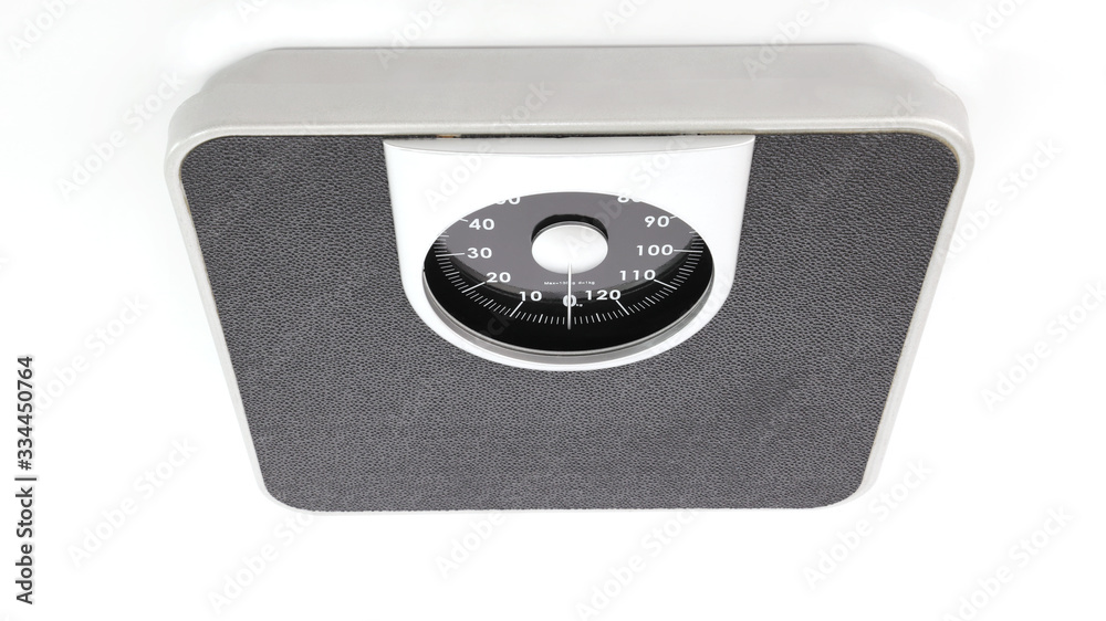 Analog weight scale as isolated on white background Analog weight scale as isolated on white background