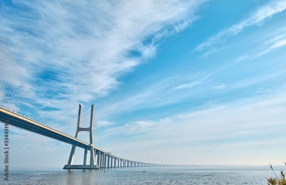 The Vasco da Gama Bridge in Lisbon.