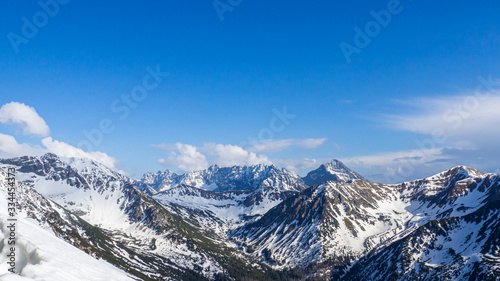 Snowy panorama in High Tatras, Slovakia and Poland border