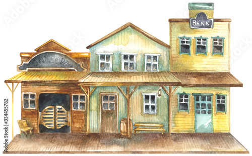 Western cowboy themed buildings