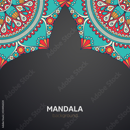 luxury mandala dark design background