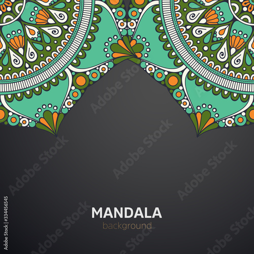 luxury mandala dark design background