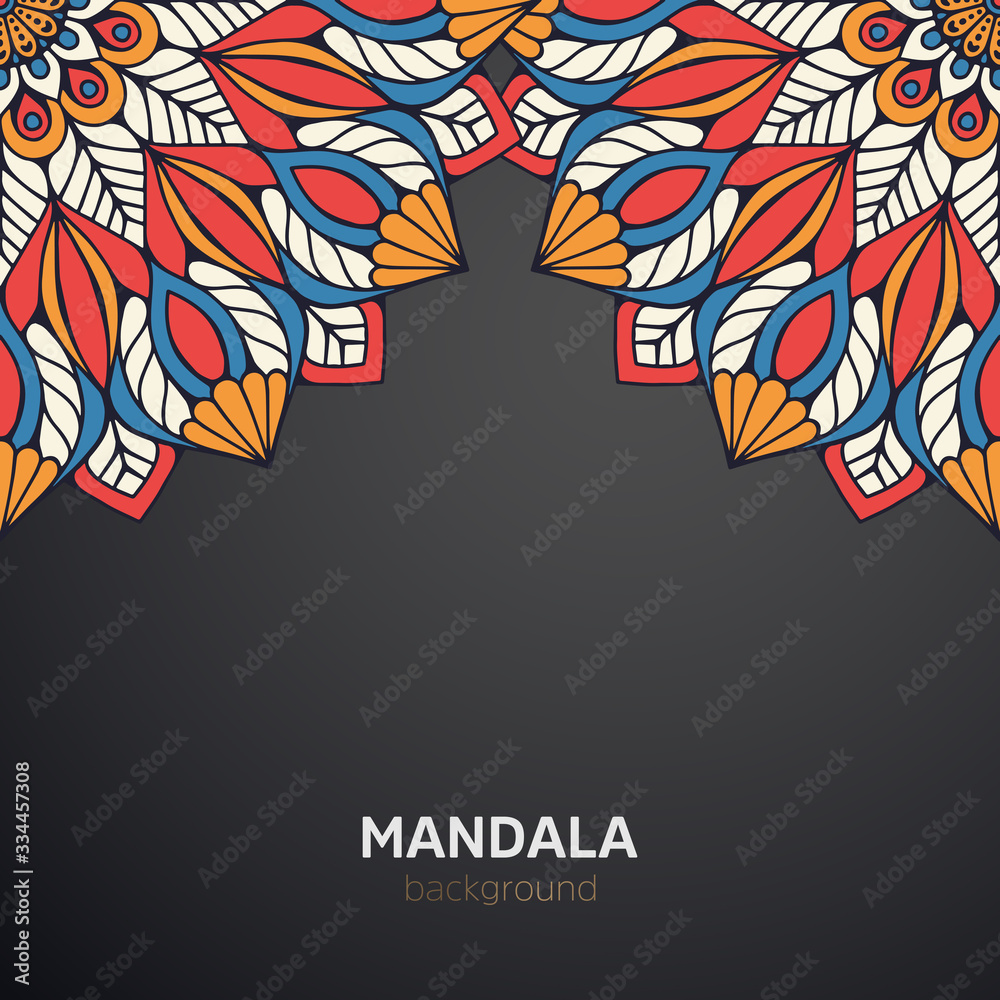 luxury mandala dark design background