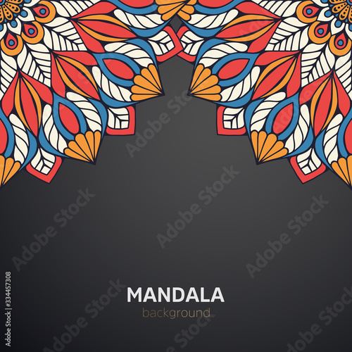 luxury mandala dark design background