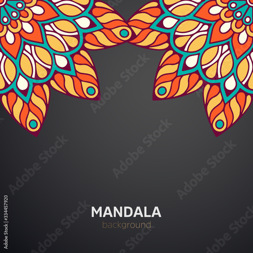 luxury mandala dark design background