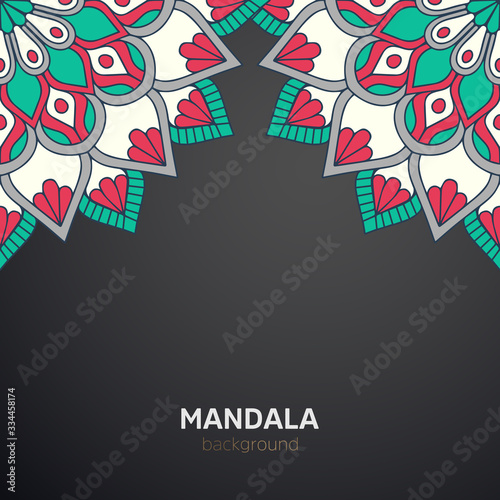 luxury mandala dark design background