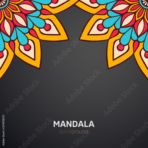luxury mandala dark design background