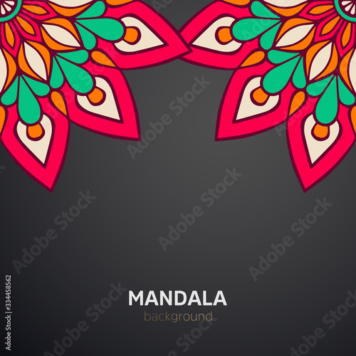 luxury mandala dark design background