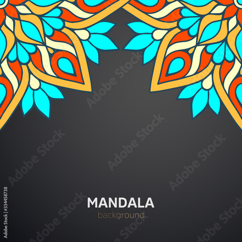 luxury mandala dark design background