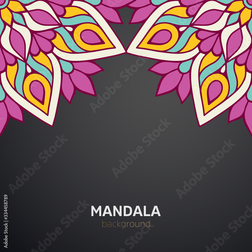 luxury mandala dark design background