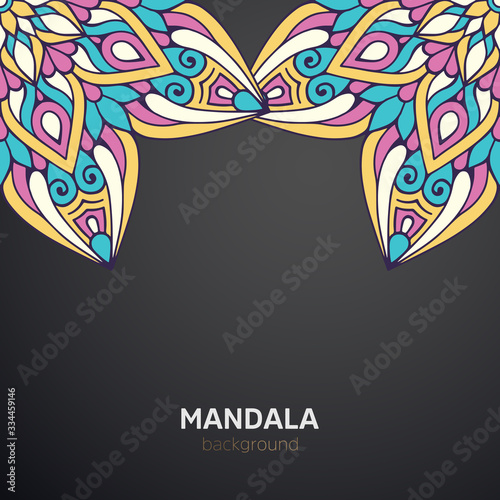 luxury mandala dark design background