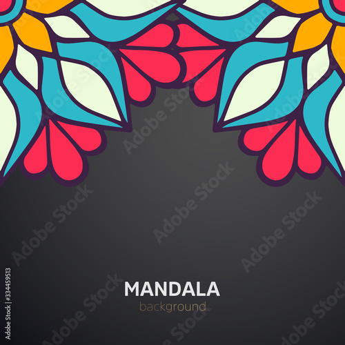 luxury mandala dark design background
