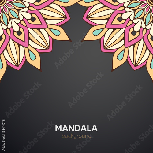 luxury mandala dark design background