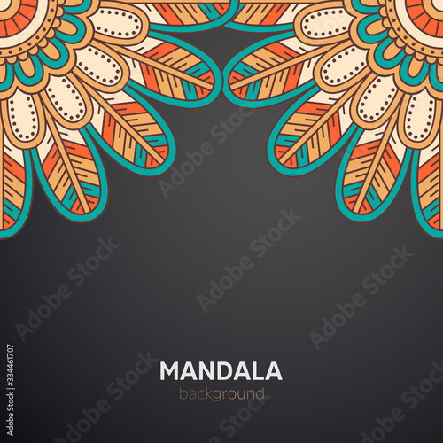 luxury mandala dark design background