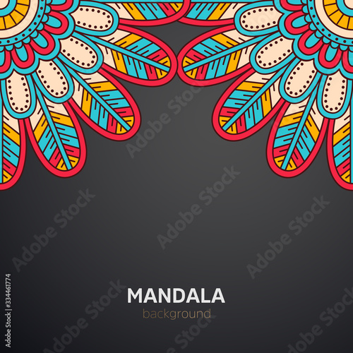 luxury mandala dark design background