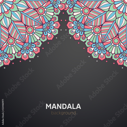 luxury mandala dark design background