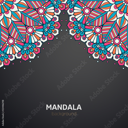 luxury mandala dark design background