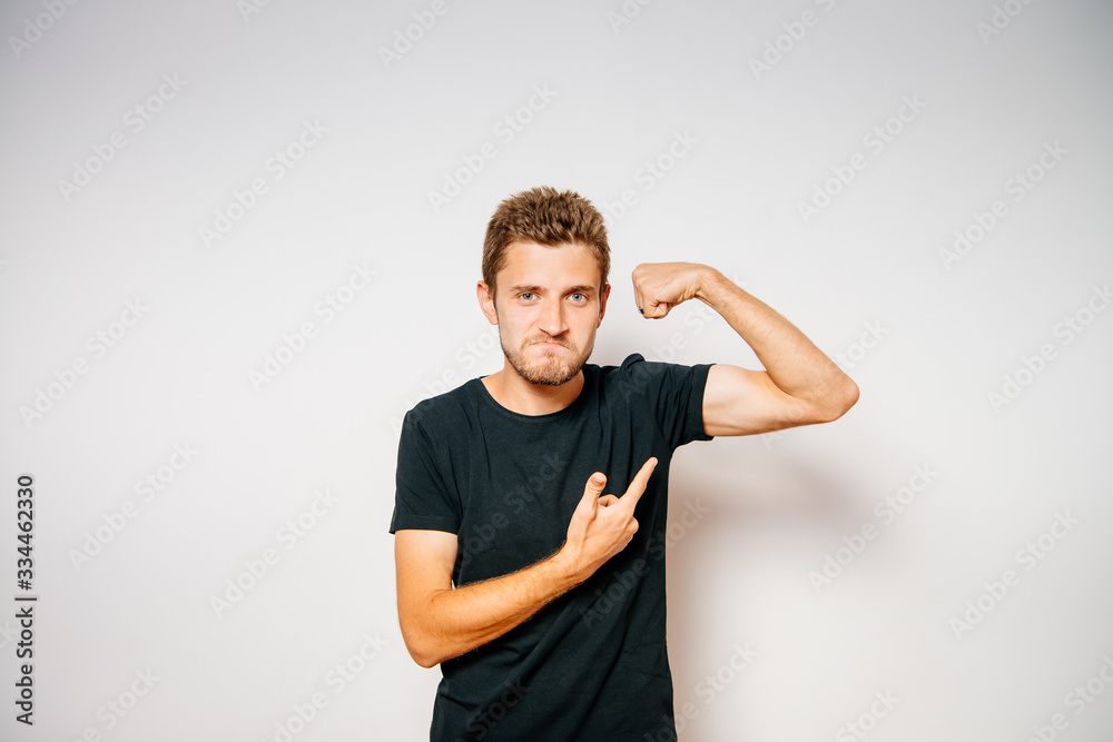 man showing her muscles man showing her muscles
