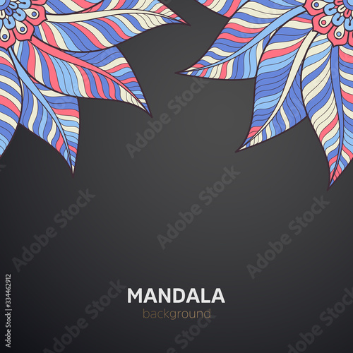 luxury mandala dark design background