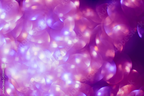Shimmering blur spot light on purple color background, Christmas concept © YUU-ME