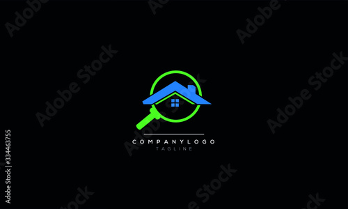 Modern. house search logo design