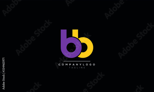 bb b b Letter Logo Alphabet Design Template Vector photo