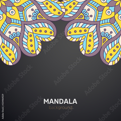 luxury mandala dark design background