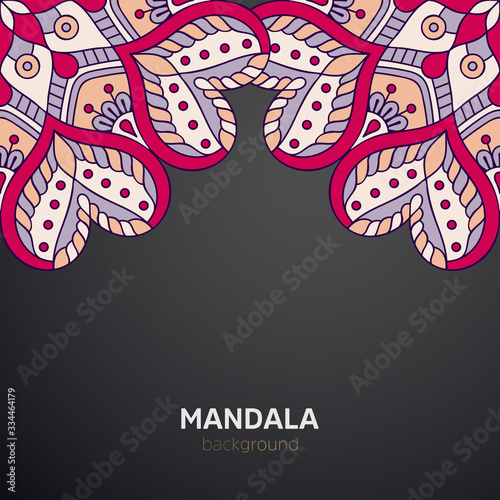 luxury mandala dark design background